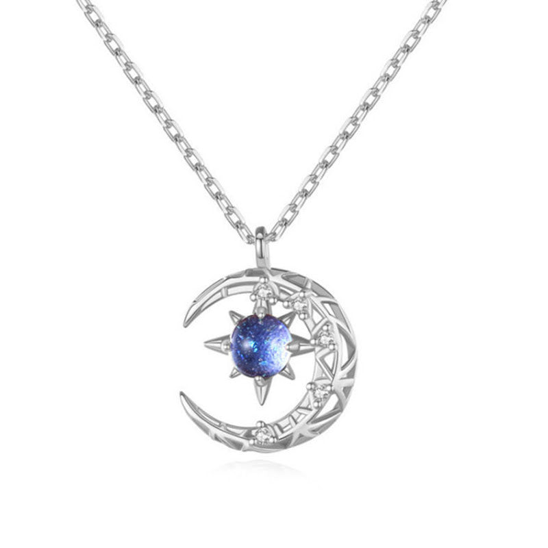 Necklace - Star Moon - Silver
