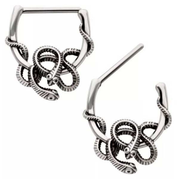 Snake on sale nipple ring