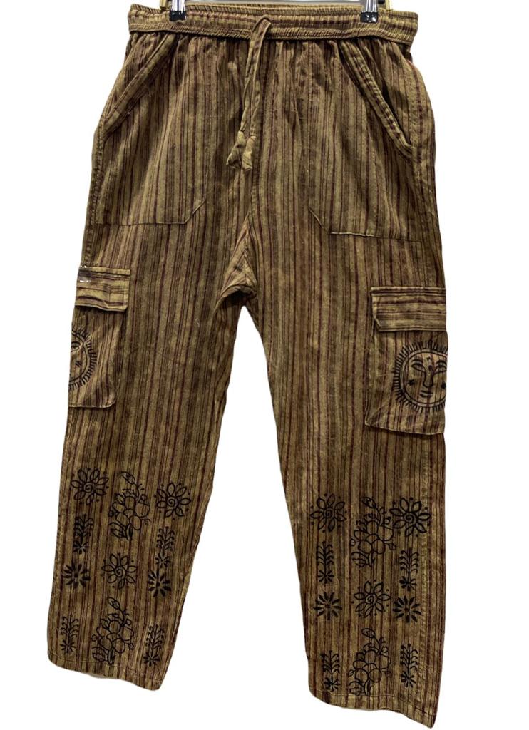 Breezy Pants Beige Stripe