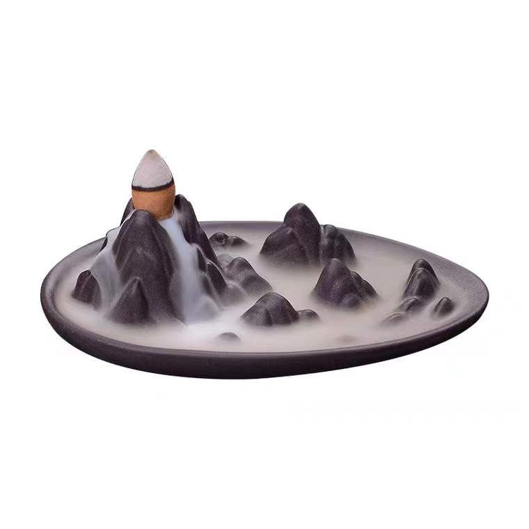 Mountain peak incense holder