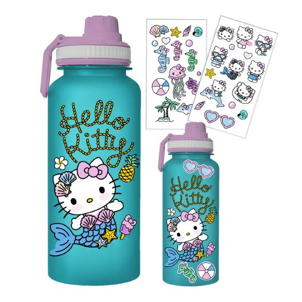 Hello Kitty Icons 32oz Water Bottle w/ Sticker Set