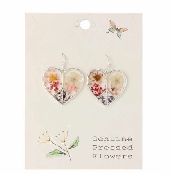 Real Pressed Flowers Stud Earrings