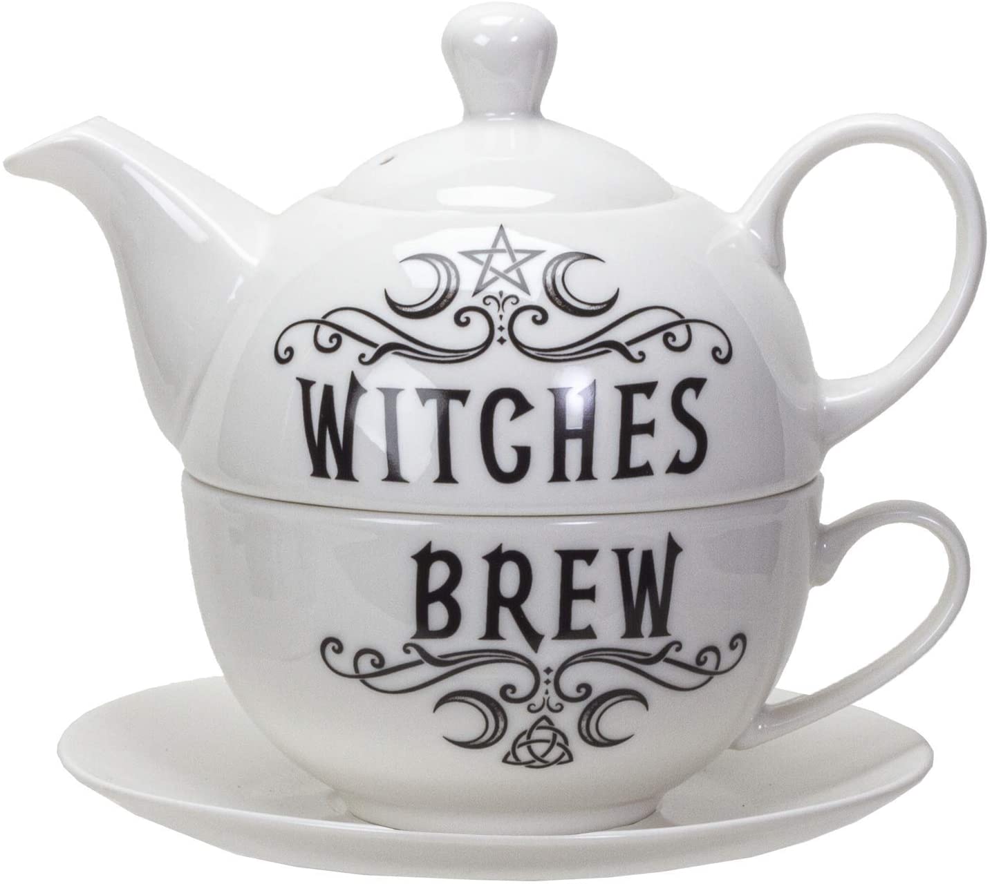 Witches Brew Black Ceramic Tea Pot