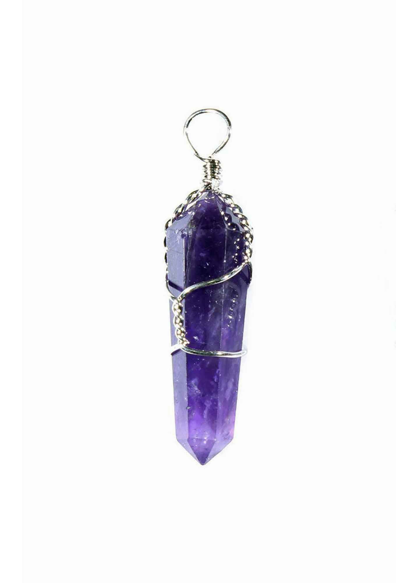 Amethyst hot sale wrapped necklace