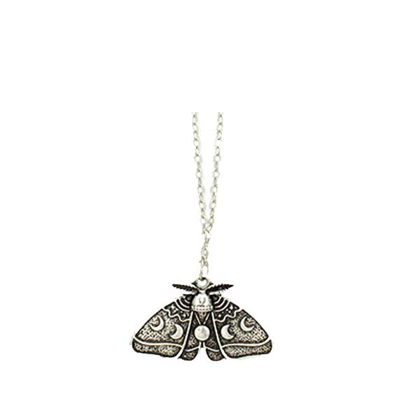 Necklace - Luna Moth Silver