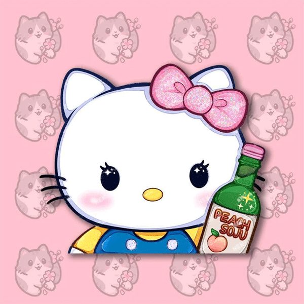 Sticker - Hello Kitty Soju Sticker