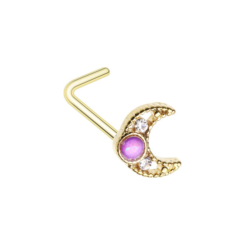 Gold opal hot sale nose ring