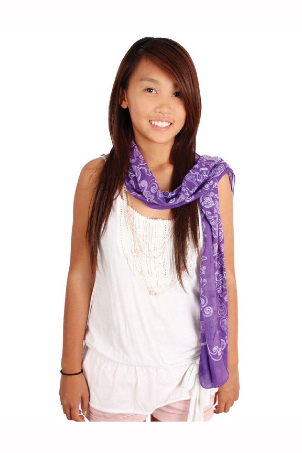 Scarf - Grateful Dead Long Bear Fashion Scarf - Purple-hotRAGS.com