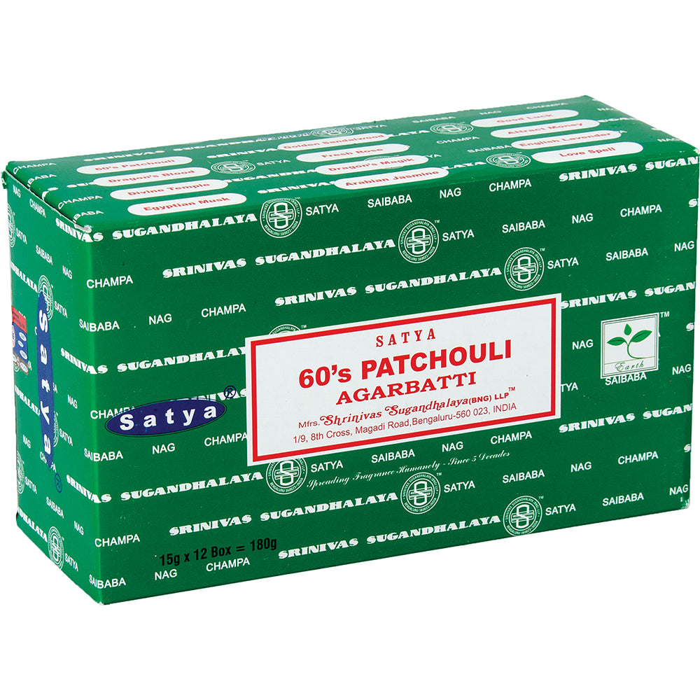 Incense - Satya Nag Champa Natural Incense - 60s Patchouli 15grams-hotRAGS.com