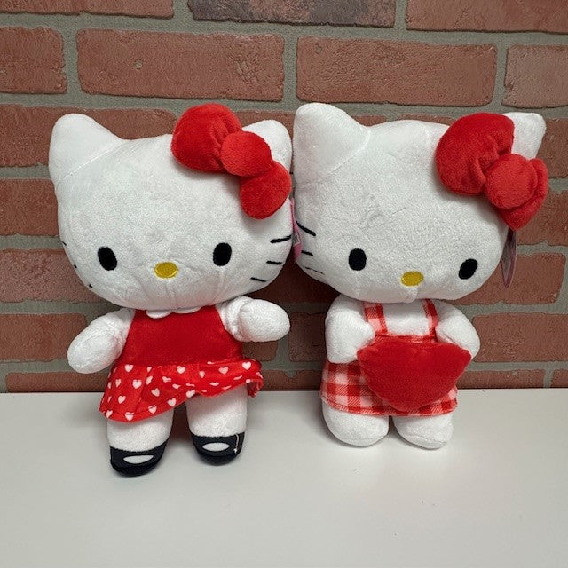 Plush - Hello Kitty Dressed In Hearts - 10.5 in.