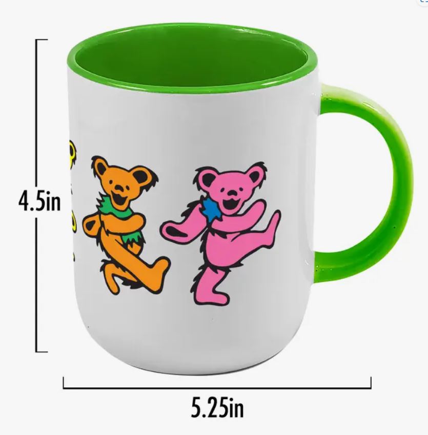 Grateful Dead Dancing Bears Ceramic Stoneware 18 oz. Coffee Mug