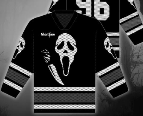 Scream Horror Movie Ghostface Hockey Jersey Officially Licensed Shirt