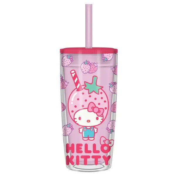 Tumbler - Hello Kitty with Straw - 20oz-hotRAGS.com