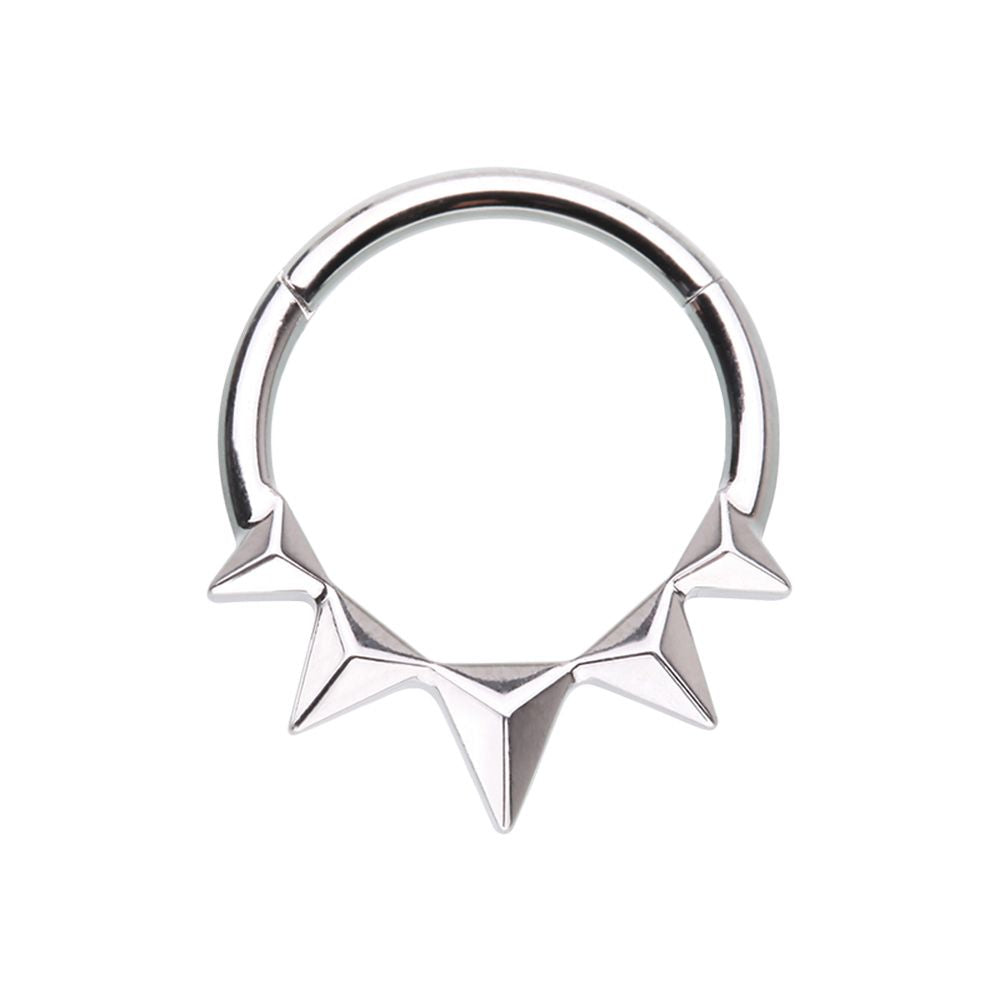 Septum - Faceted Triangle 16g Silver-hotRAGS.com