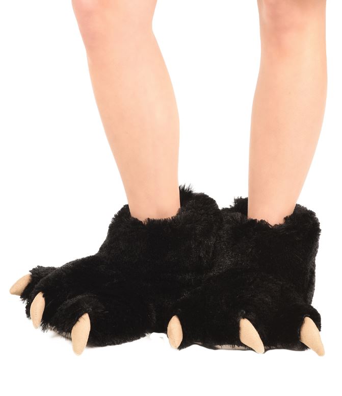 Slippers - Bear Paw - Black-hotRAGS.com