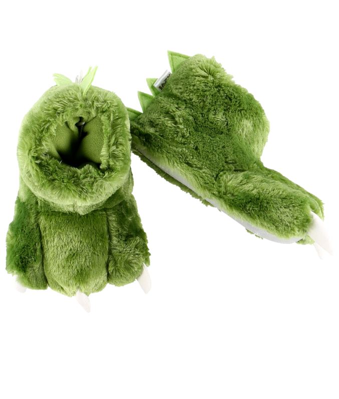 Slippers - Dino Paw - Green-hotRAGS.com