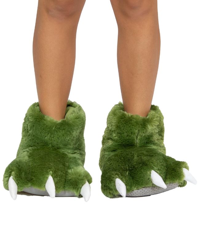 Slippers - Dino Paw - Green-hotRAGS.com