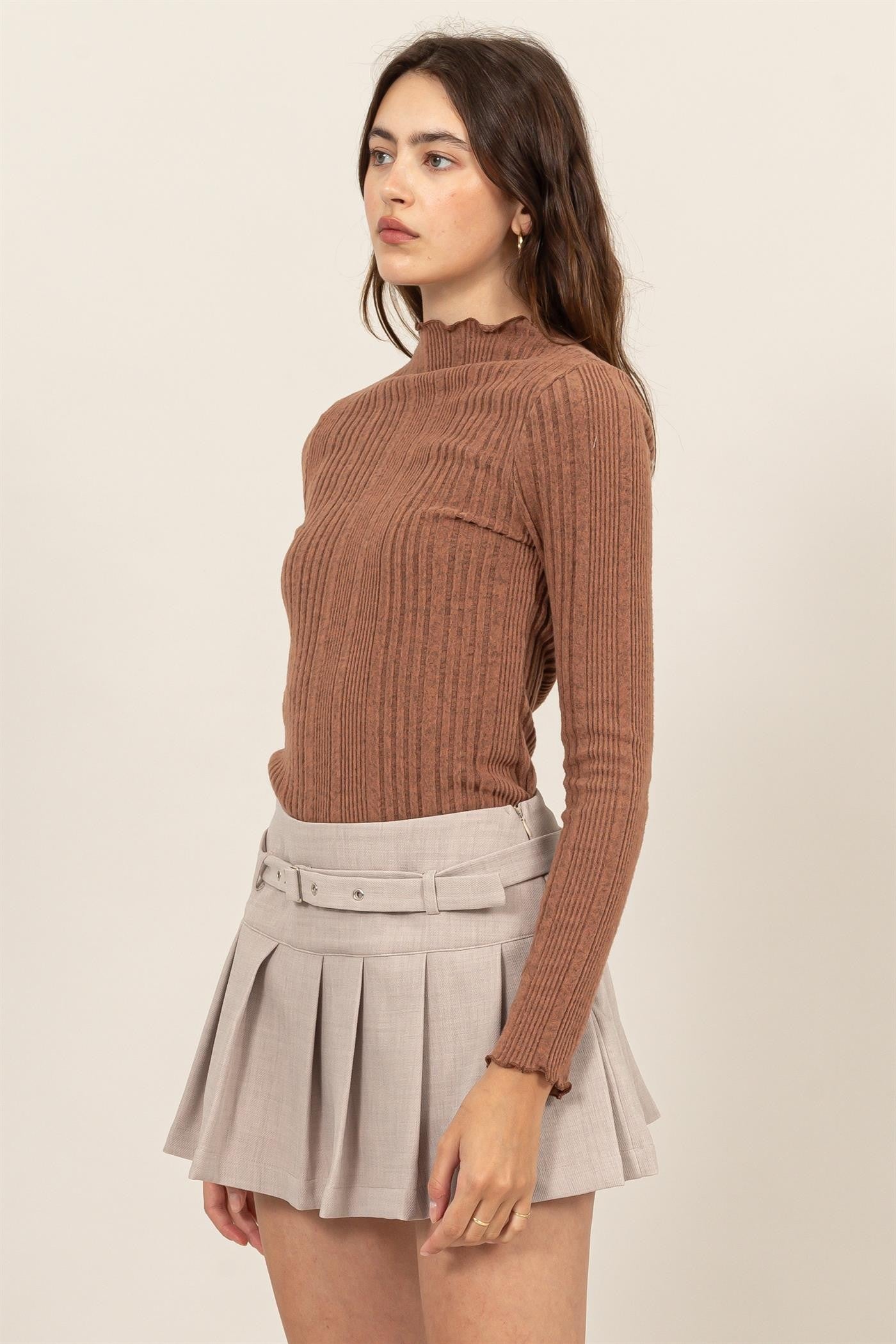 Jr Long Sleeve Turtleneck - Mauve-hotRAGS.com