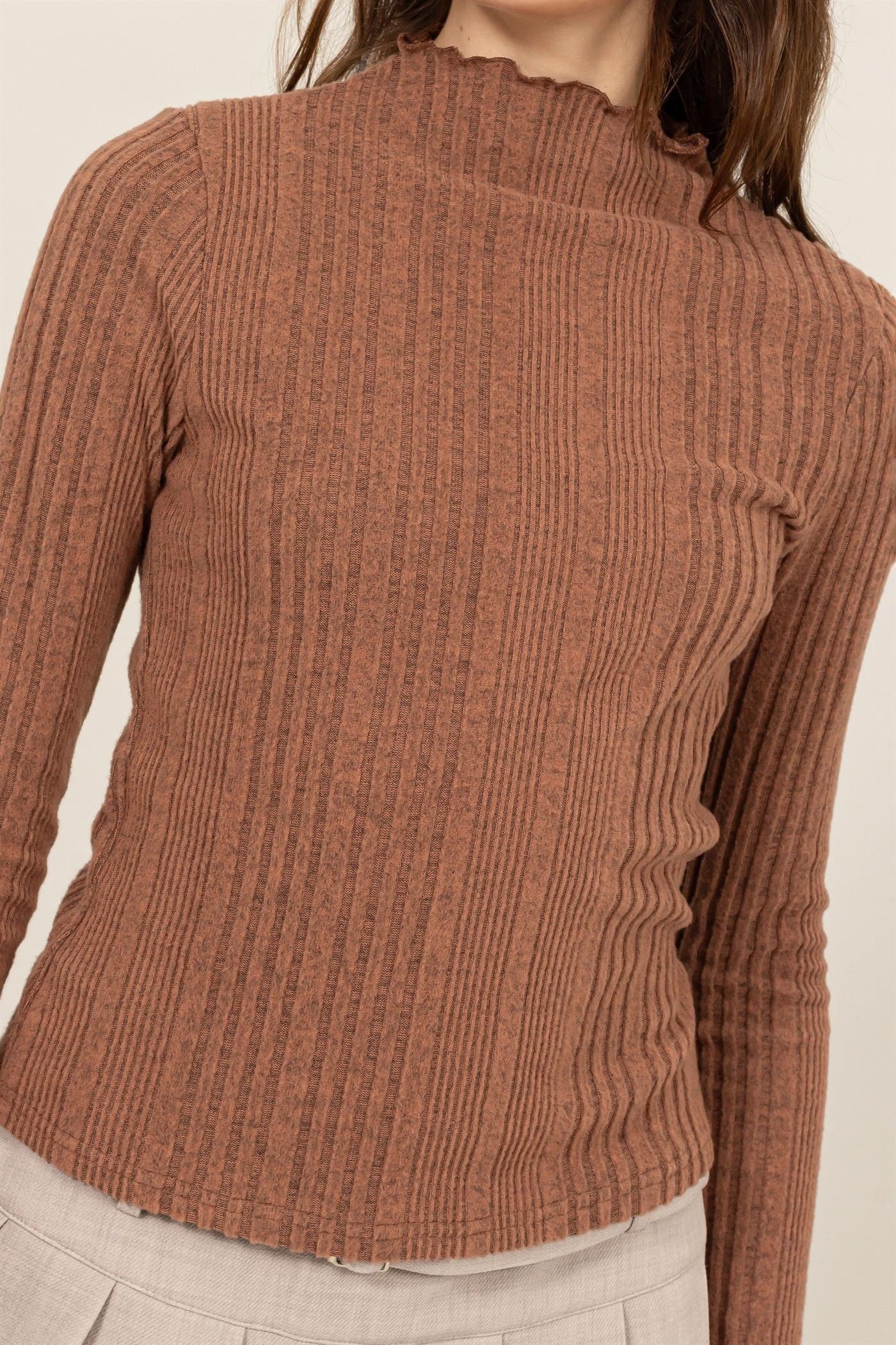 Jr Long Sleeve Turtleneck - Mauve-hotRAGS.com