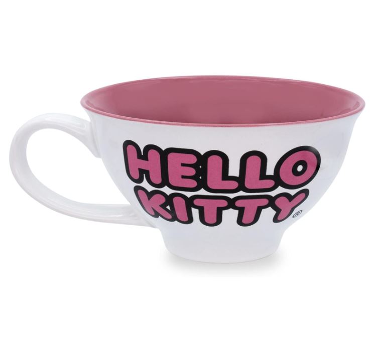 Teacup And Saucer - Hello Kitty Dots - 12oz-hotRAGS.com