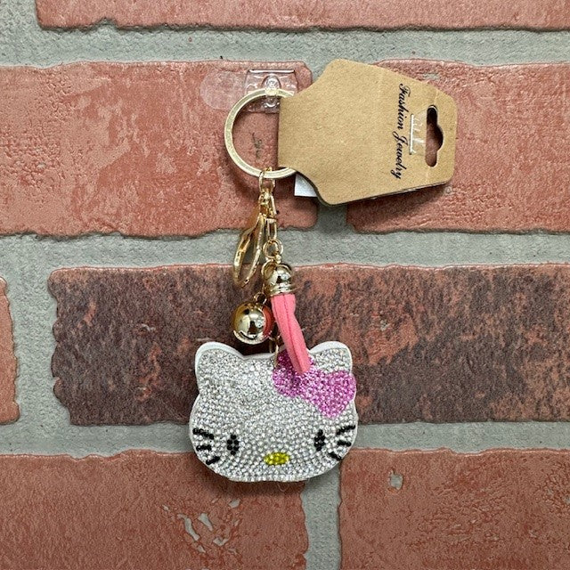 Keychain - Hello Kitty Crystal - White-hotRAGS.com