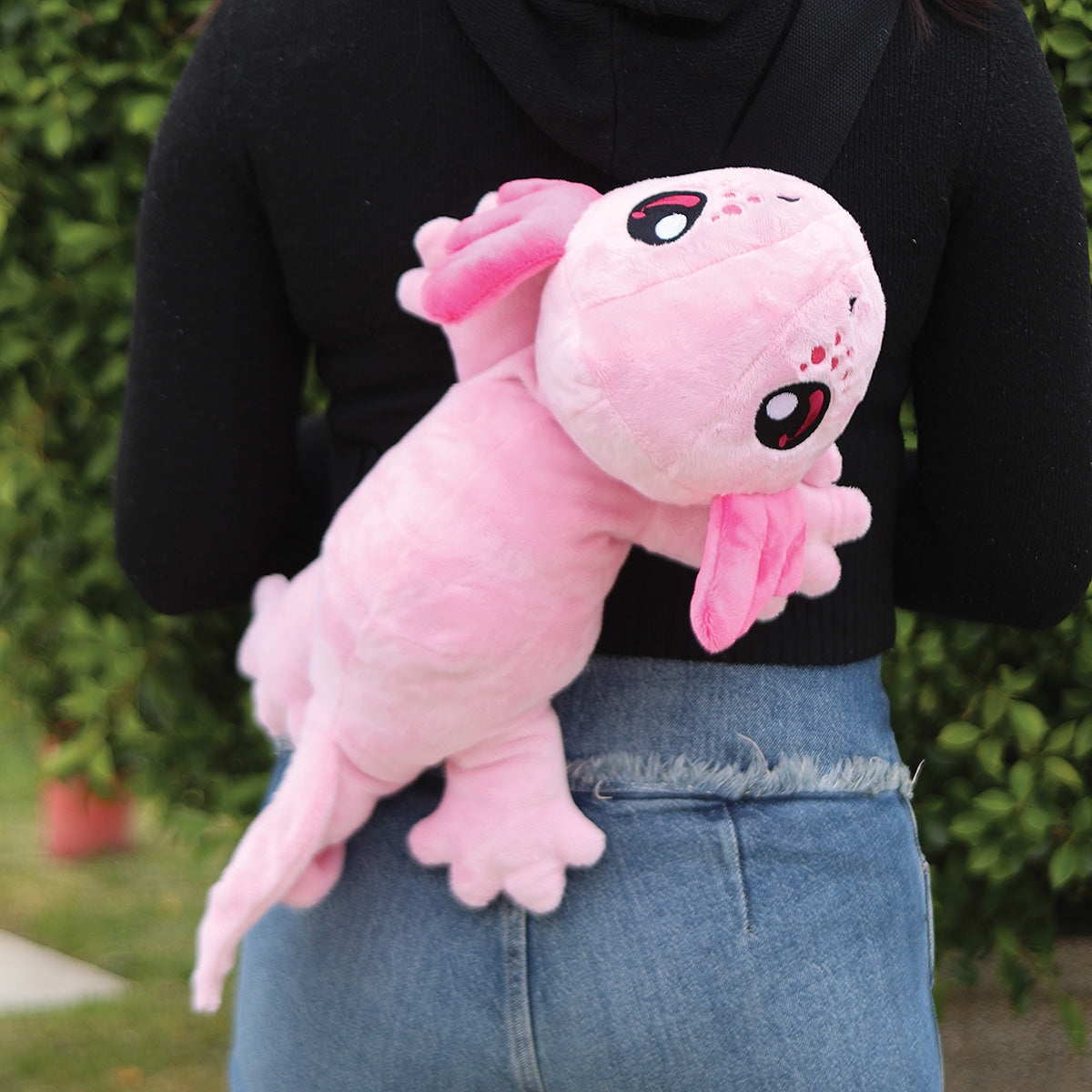 Backpack - Plush Axolotl Sling-hotRAGS.com