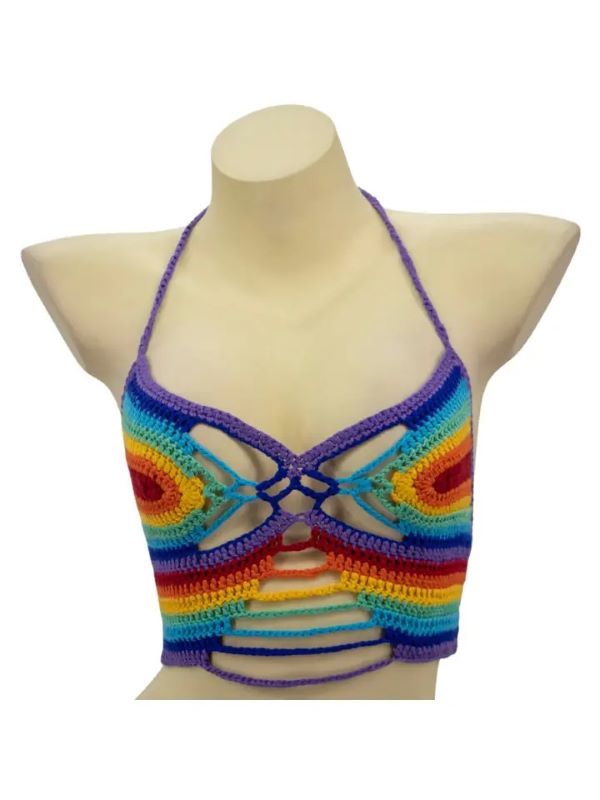 Jr Top - Crochet Rainbow-hotRAGS.com