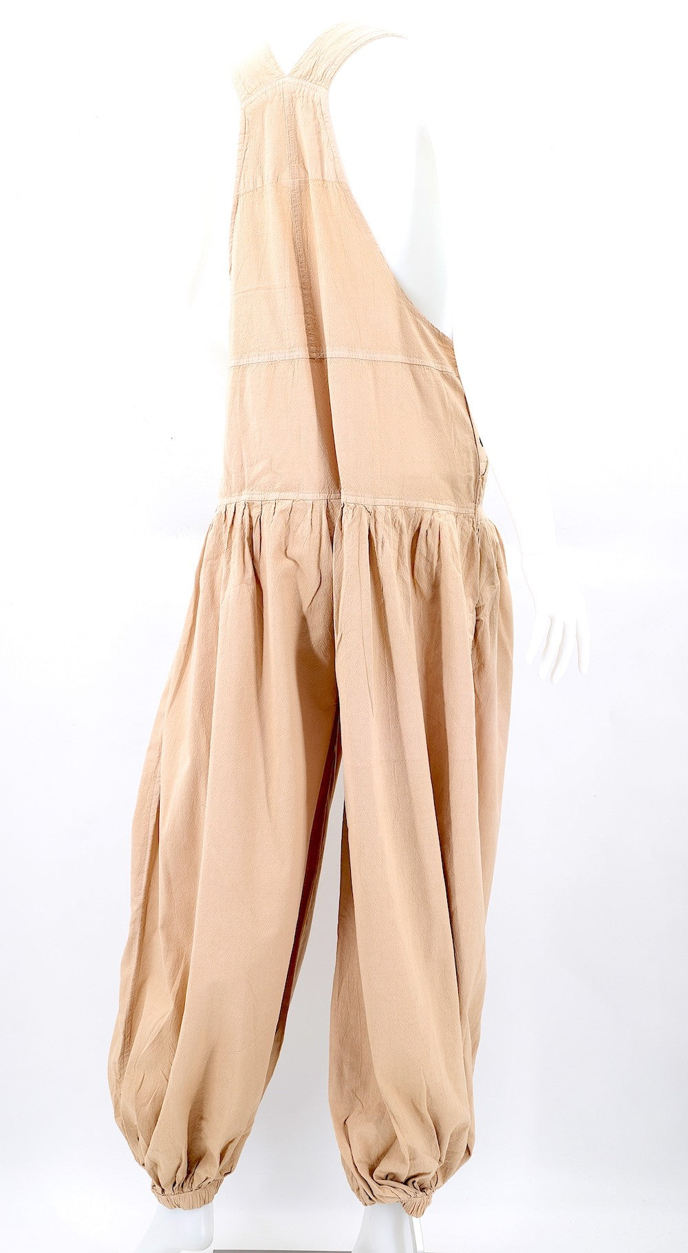 Overalls - Cotton Balloon Leg - Beige-hotRAGS.com