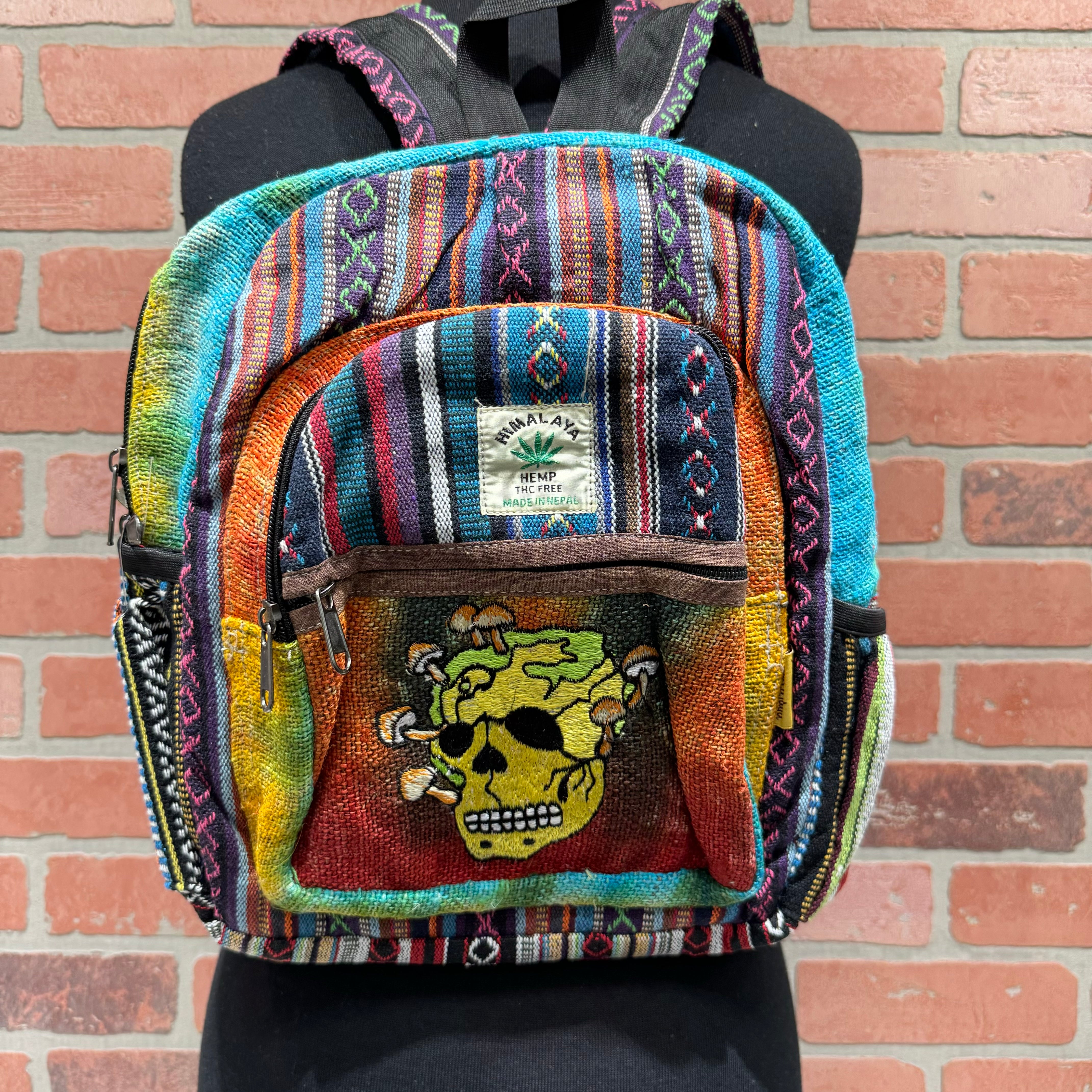 Backpack - Hemp Skull Mushroom-hotRAGS.com