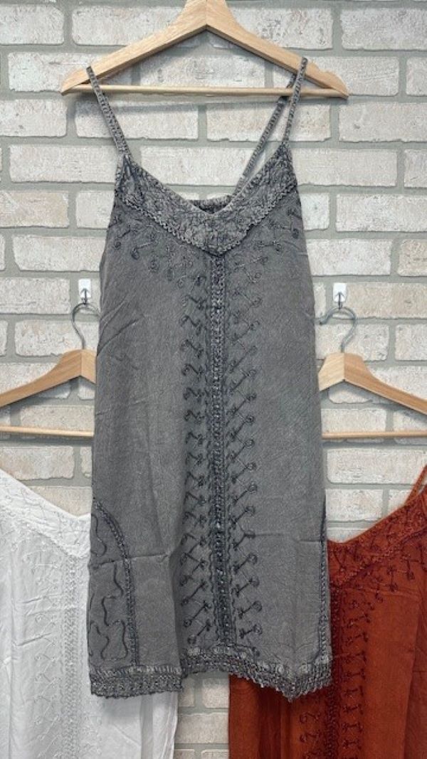 Dress - Stonewash Rayon Embroidered-hotRAGS.com