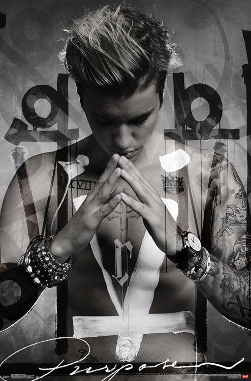 Poster - Justin Bieber - Purpose Poster - 22.375" x 34"-hotRAGS.com