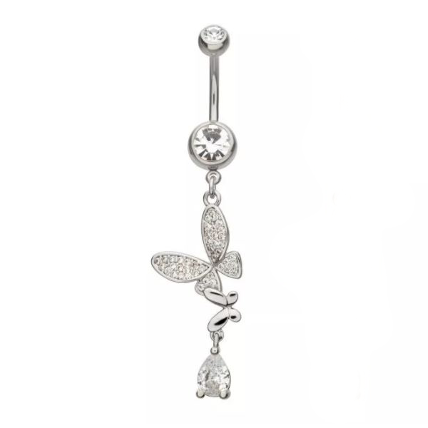 Belly Ring - Butterfly Double-hotRAGS.com