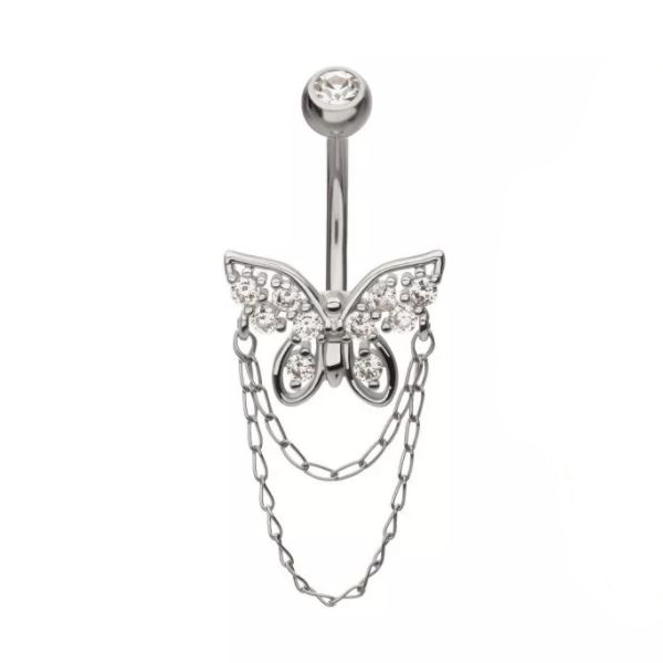 Belly Ring - Butterfly Chain-hotRAGS.com