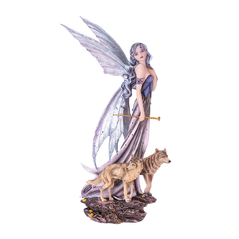 Statue - Fairy With Wolves-hotRAGS.com