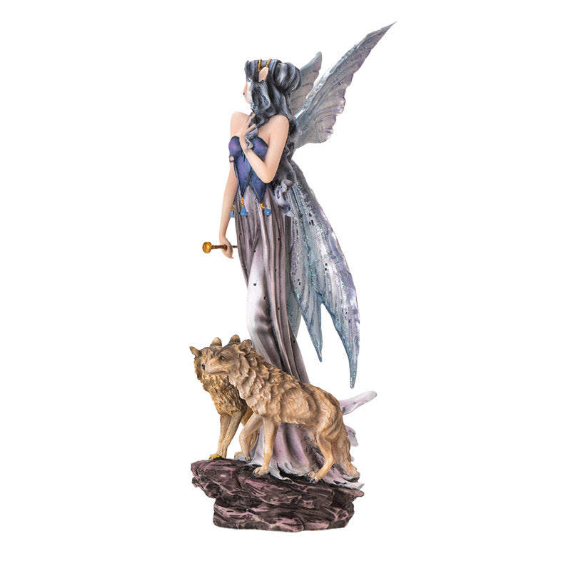 Statue - Fairy With Wolves-hotRAGS.com