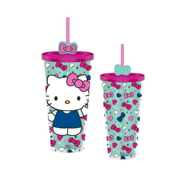 Cup - Hello Kitty Bows With Lid - 24oz-hotRAGS.com