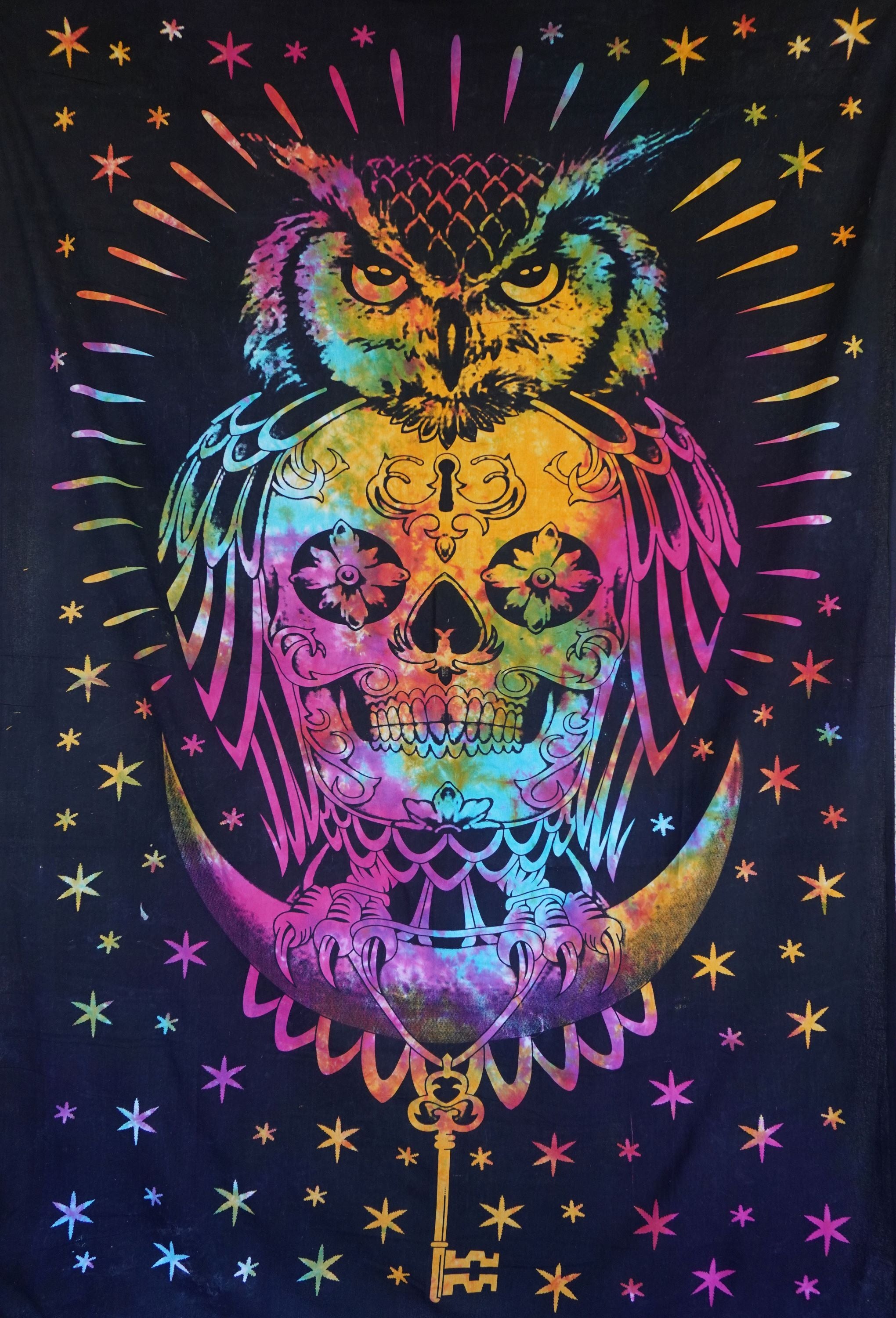 Tapestry - Owl Skull-hotRAGS.com