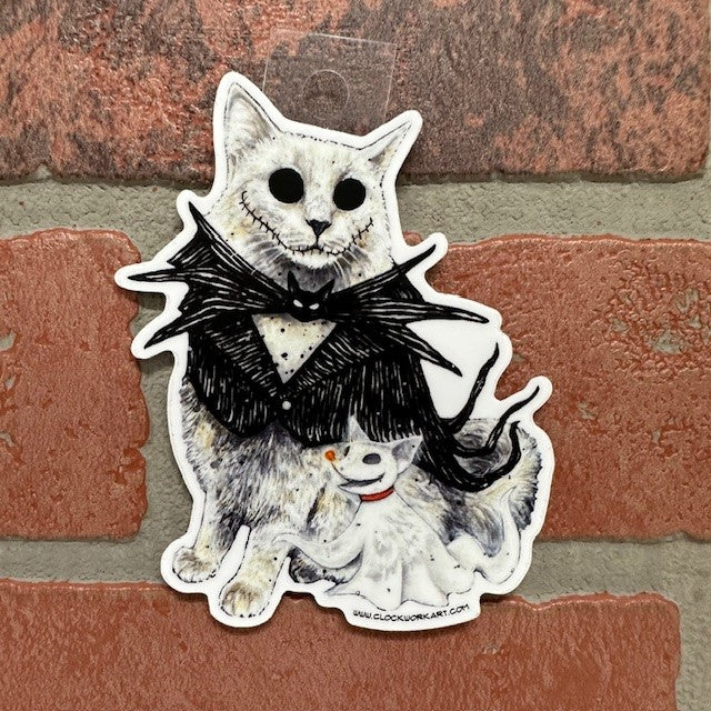 Sticker Cat Nightmare Before Christmas - Jack-hotRAGS.com