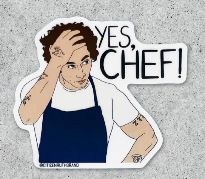 Sticker - The Bear Carmy - Yes, Chef-hotRAGS.com