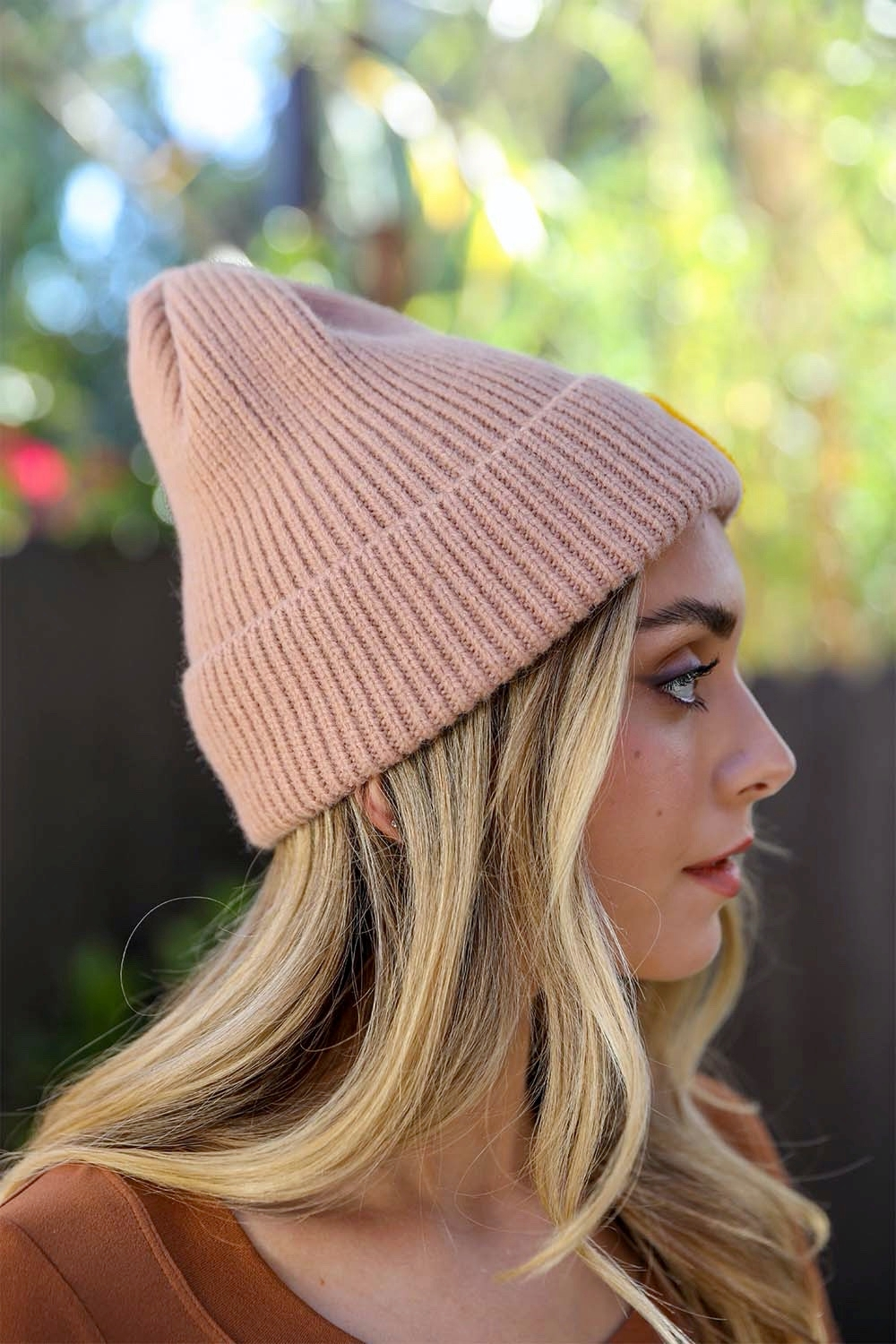 Beanie - Smiley - Beige-hotRAGS.com