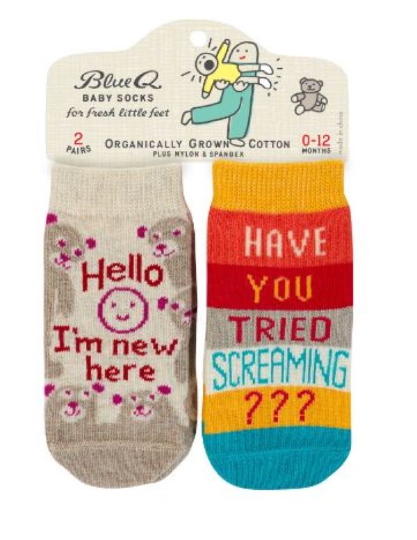 Socks - Baby Socks - I'm New Here / Have You Tried Screaming-hotRAGS.com