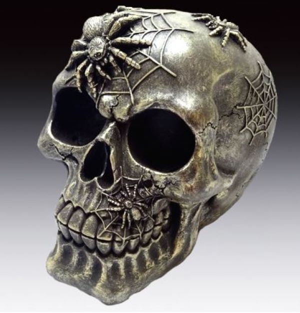 Skull - Spiders Bronze-hotRAGS.com