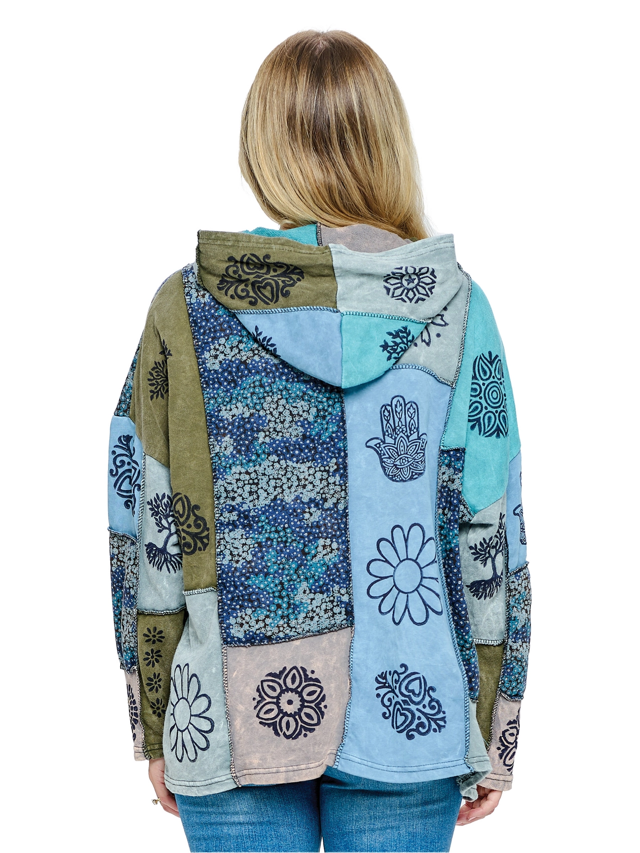 Jacket - Patchwork Hamsa Hand-hotRAGS.com