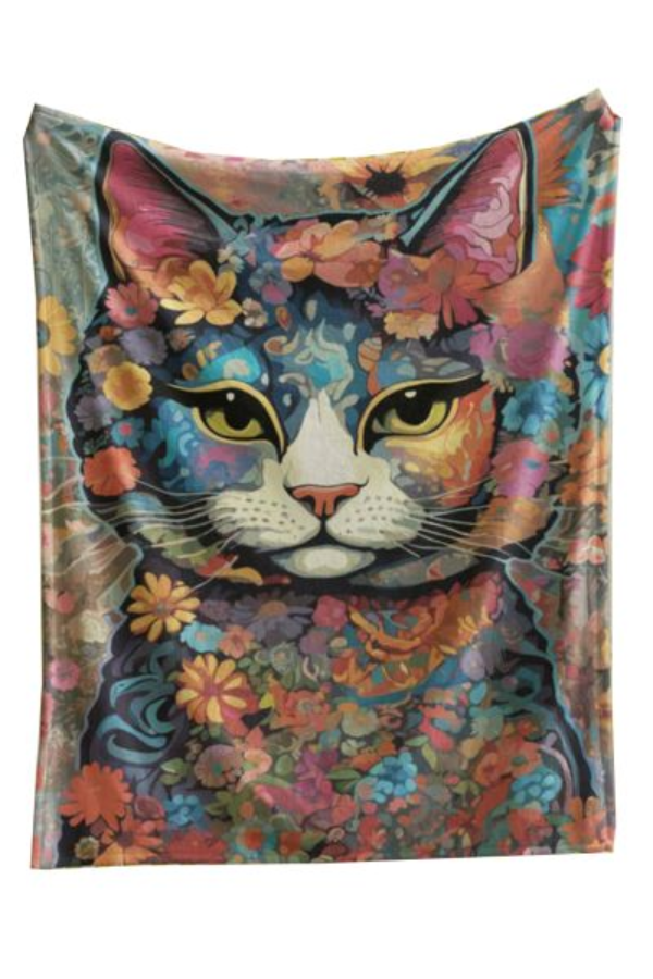 Blanket - Fleece Cat - 60 x 80-hotRAGS.com