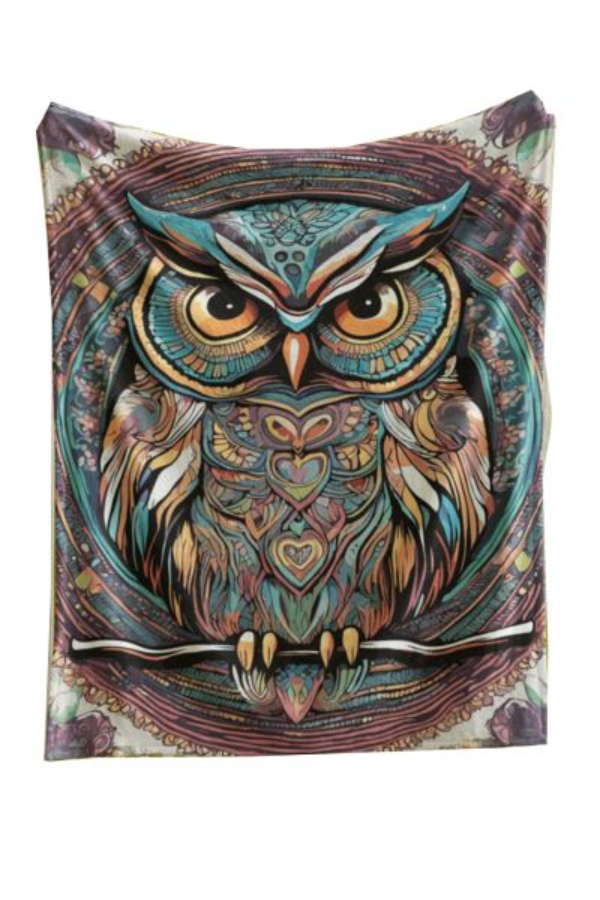 Blanket - Fleece Owl - 60 x 80