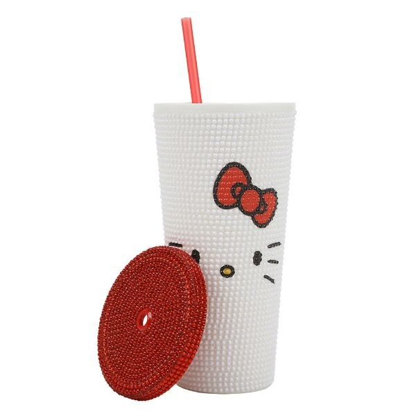 Tumbler - Hello Kitty - Rhinestone 16 oz. Acrylic Tumbler-hotRAGS.com