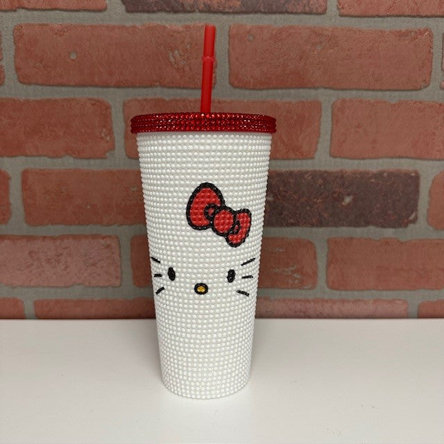 Tumbler - Hello Kitty - Rhinestone 16 oz. Acrylic Tumbler-hotRAGS.com