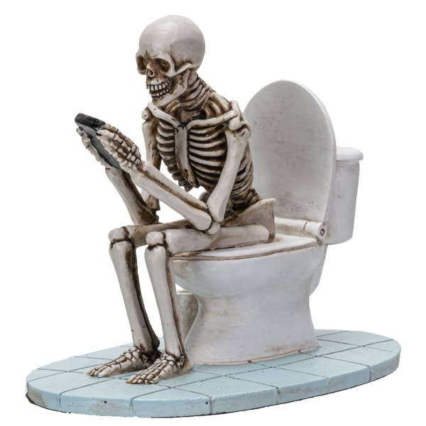 Statue - Skeleton On Toilet-hotRAGS.com