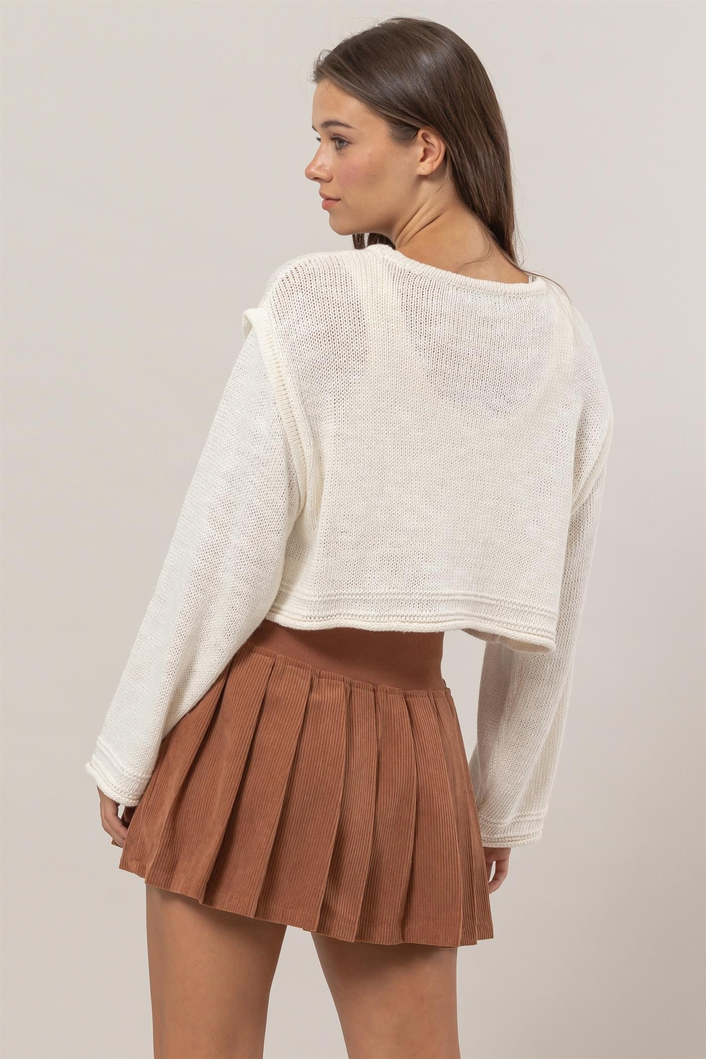 Jr Sweater Pullover - Cream-hotRAGS.com