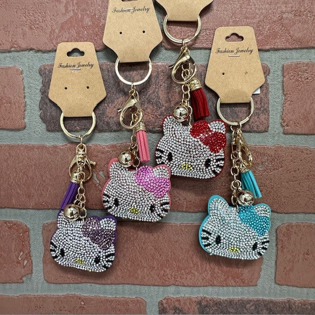 Keychain - Crystal Hello Kitty With Tassel-hotRAGS.com